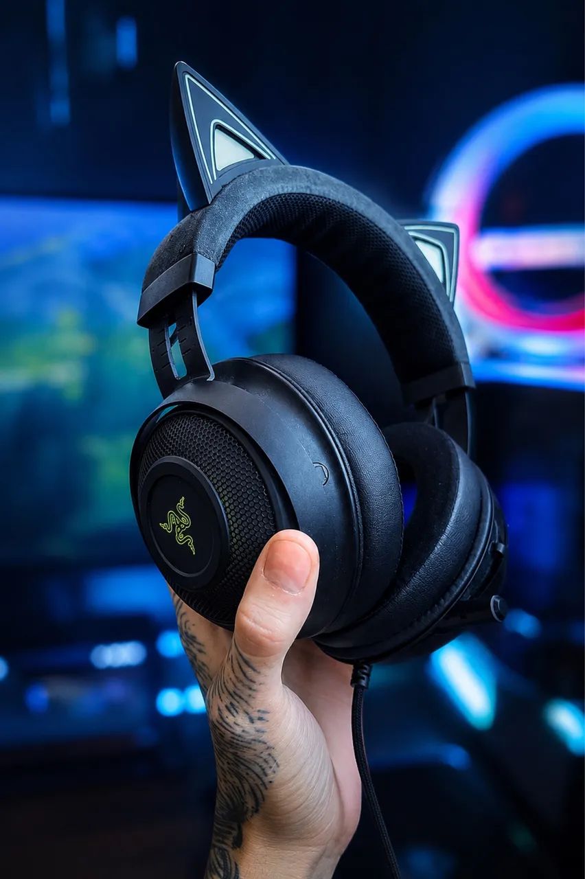 HEADSET RAZER KRAKEN KITTY - Fones de Ouvido - Jardim Europa, São