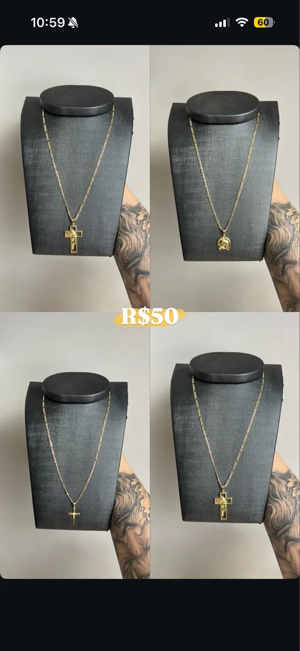 CORRENTE BANHADA A OURO 18K - Foto 3