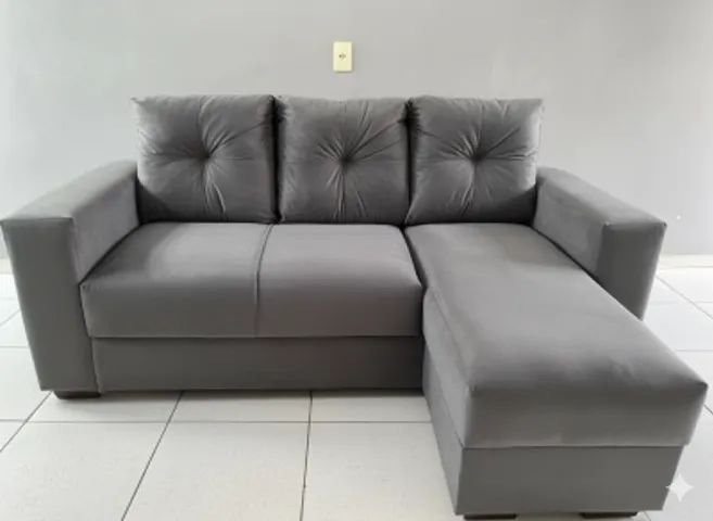 sofa chaise mega promocao cores entrega 65566226281217122