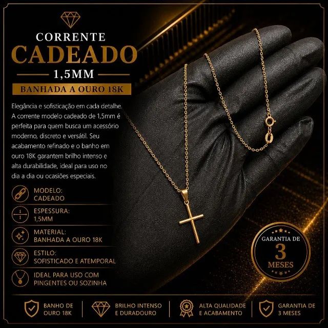 Corrente banhada S73L - Foto 4