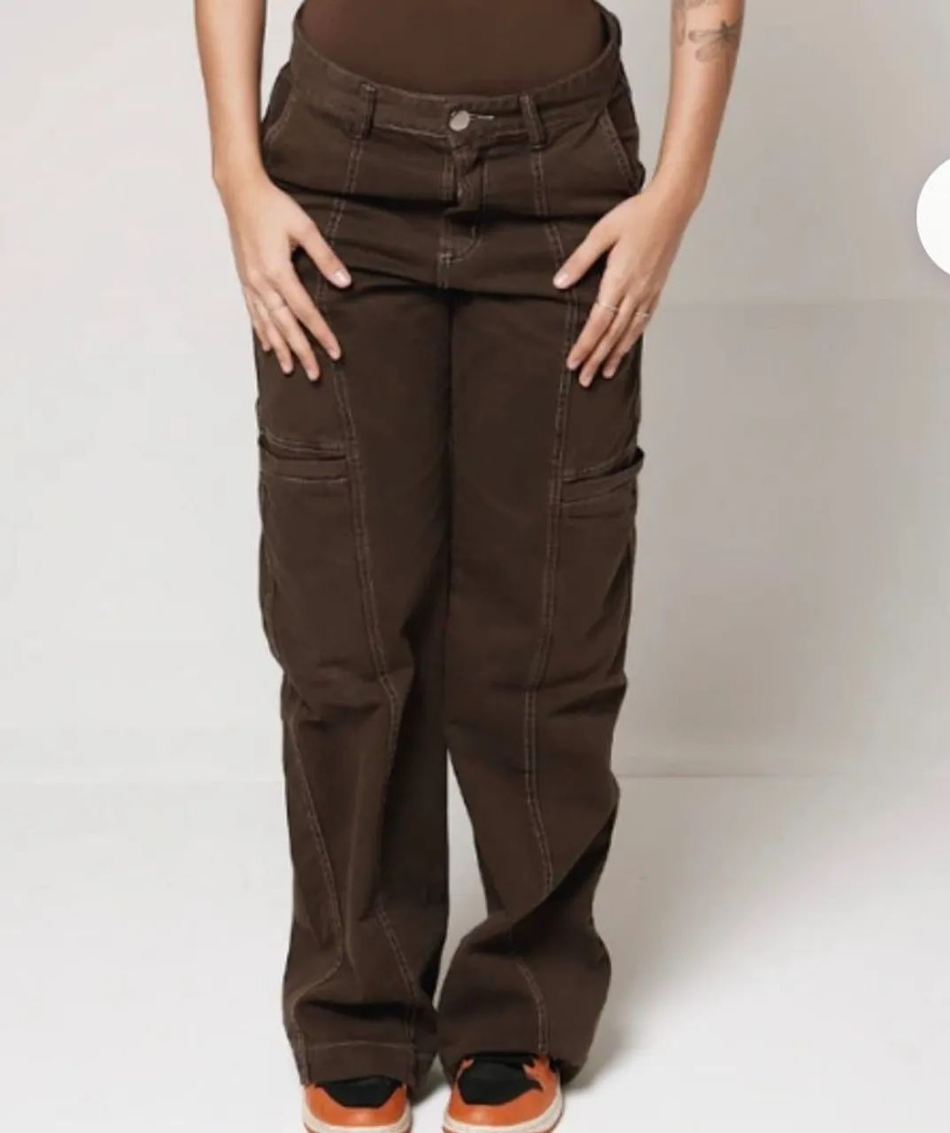 Calça jeans marrom feminina 40 