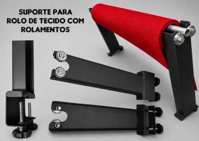 SUPORTE PARA BOBINA DE TECIDO COM ROLAMENTOS