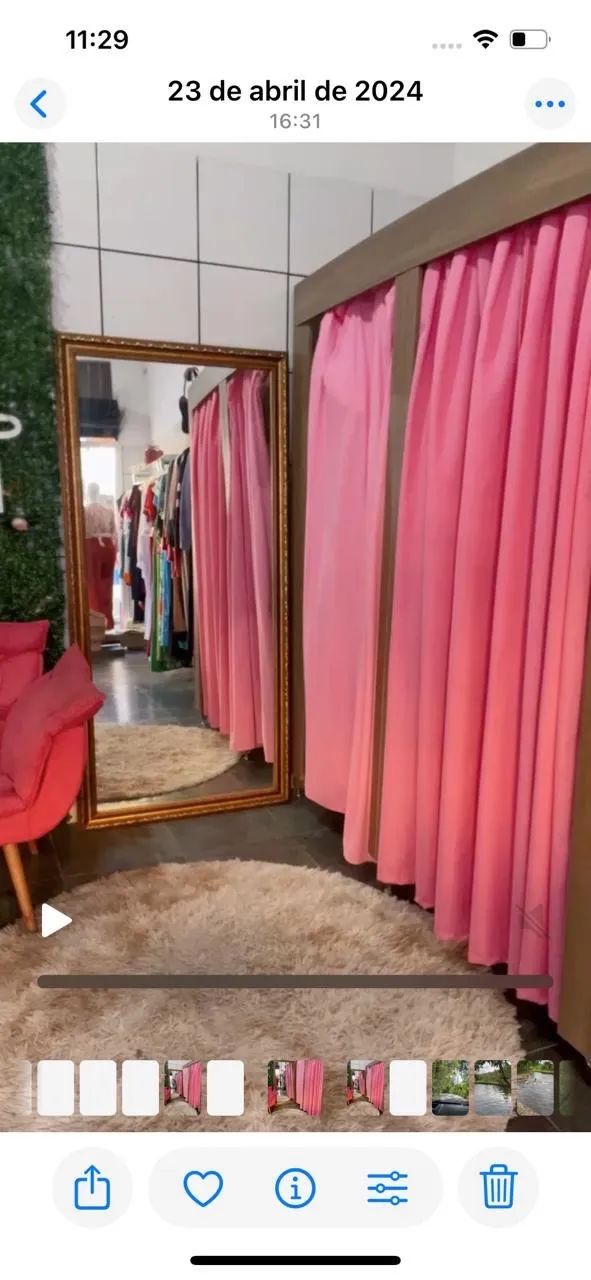 Provador madeira para loja roupas