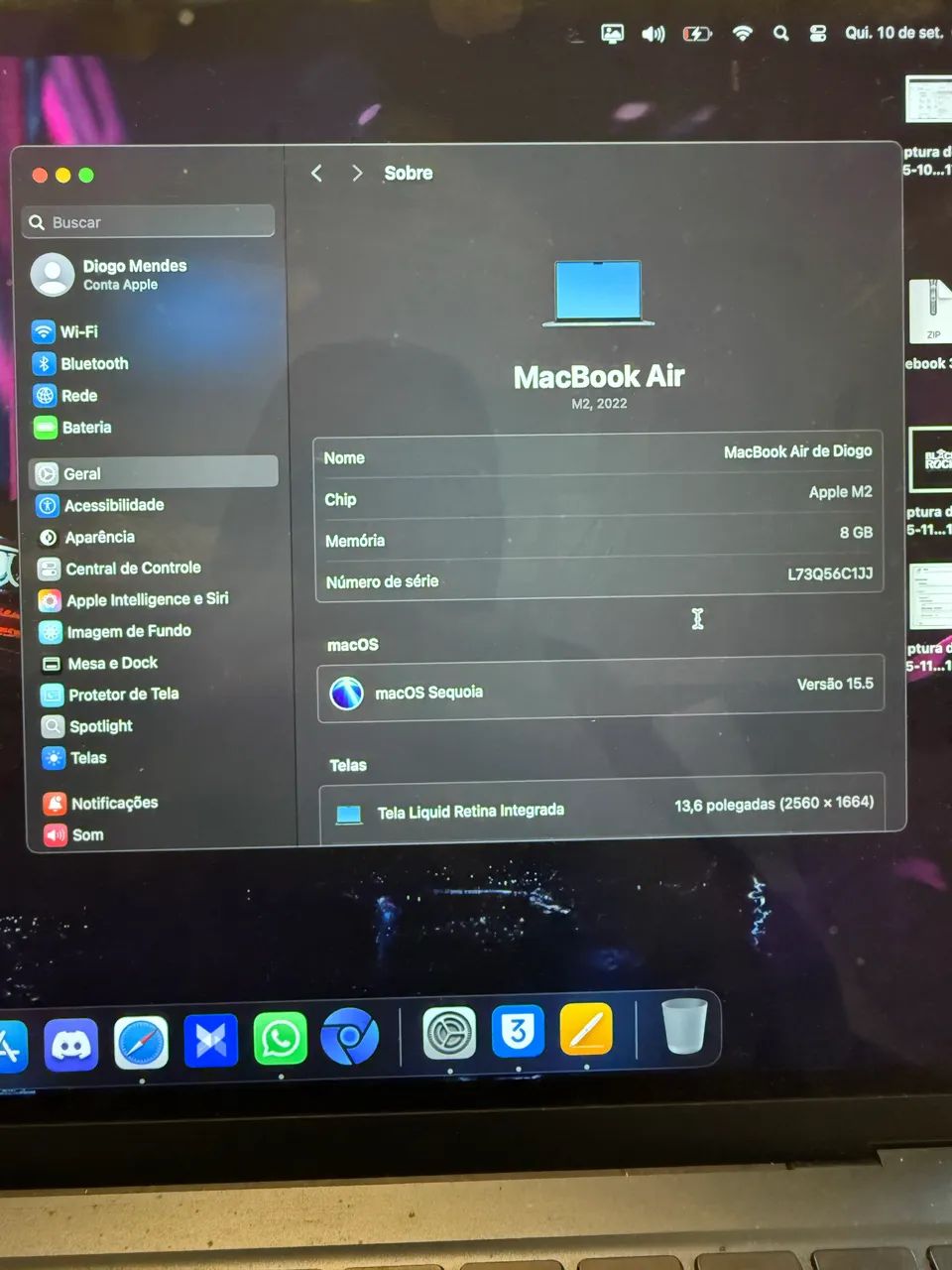 MacBook Air M2 13,6? - Meia-Noite - Foto 2