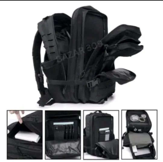 Mochila Tática Militar 50L NOVA Preta | Resistente + Impermeável - Foto 5