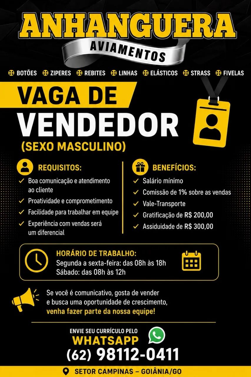 Vendedor setor Campinas