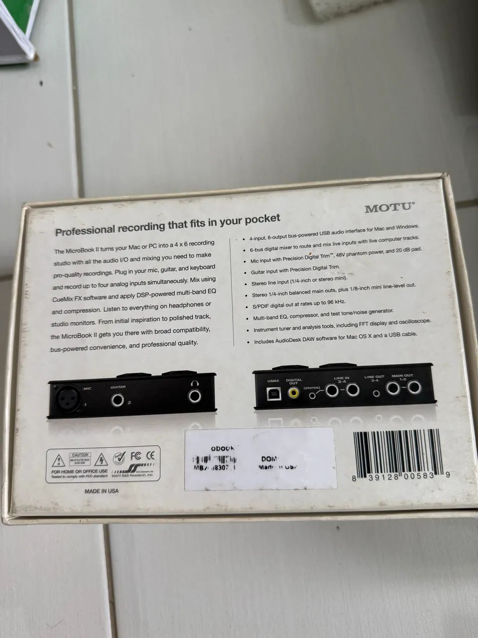 Interface de Áudio MOTU MicroBook II USB Profissional - Foto 4