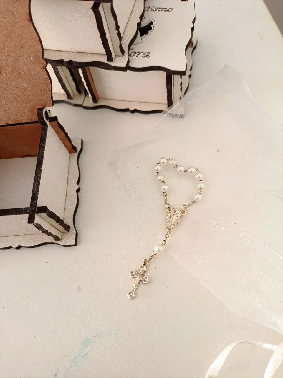 Caixa MDF pequena para lembrancinhas de batizado  - Foto 3