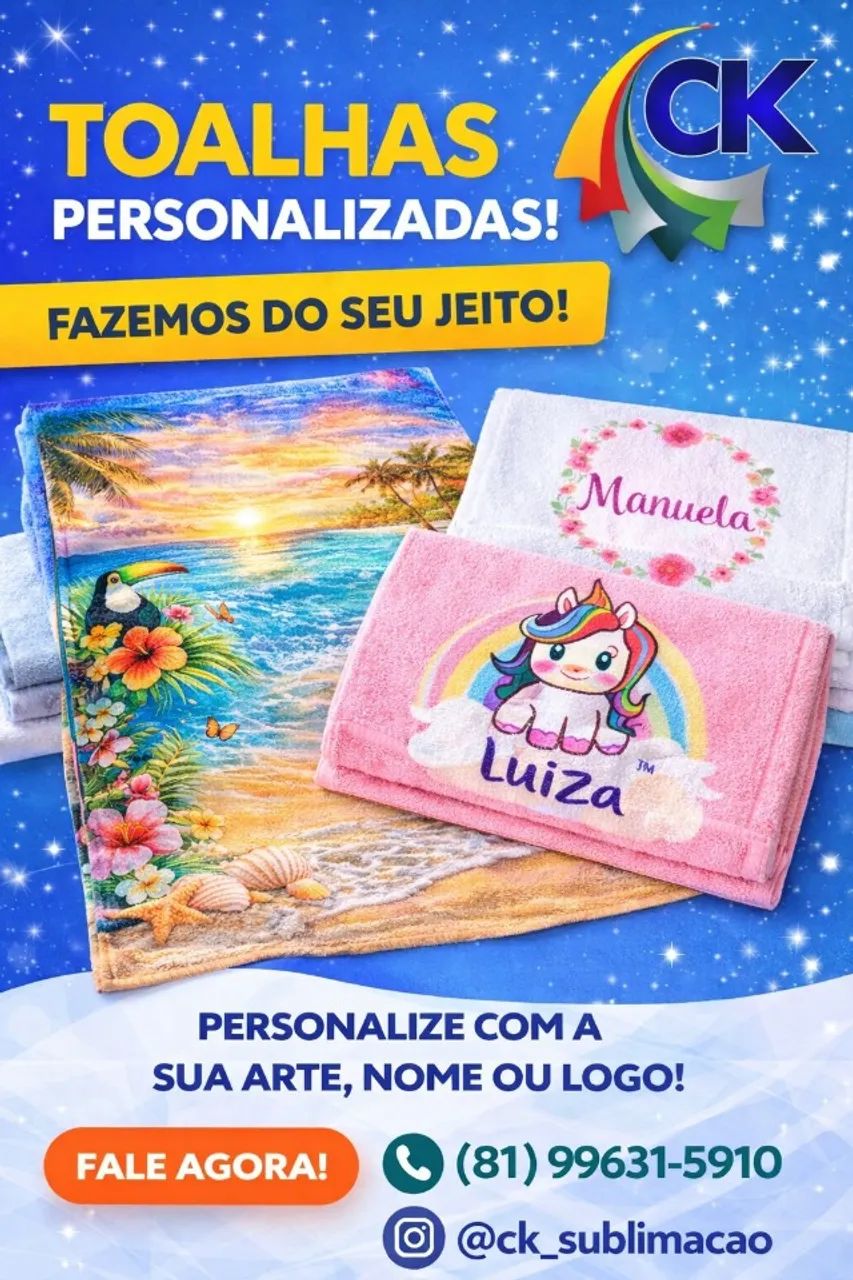 toalhas sublimadas