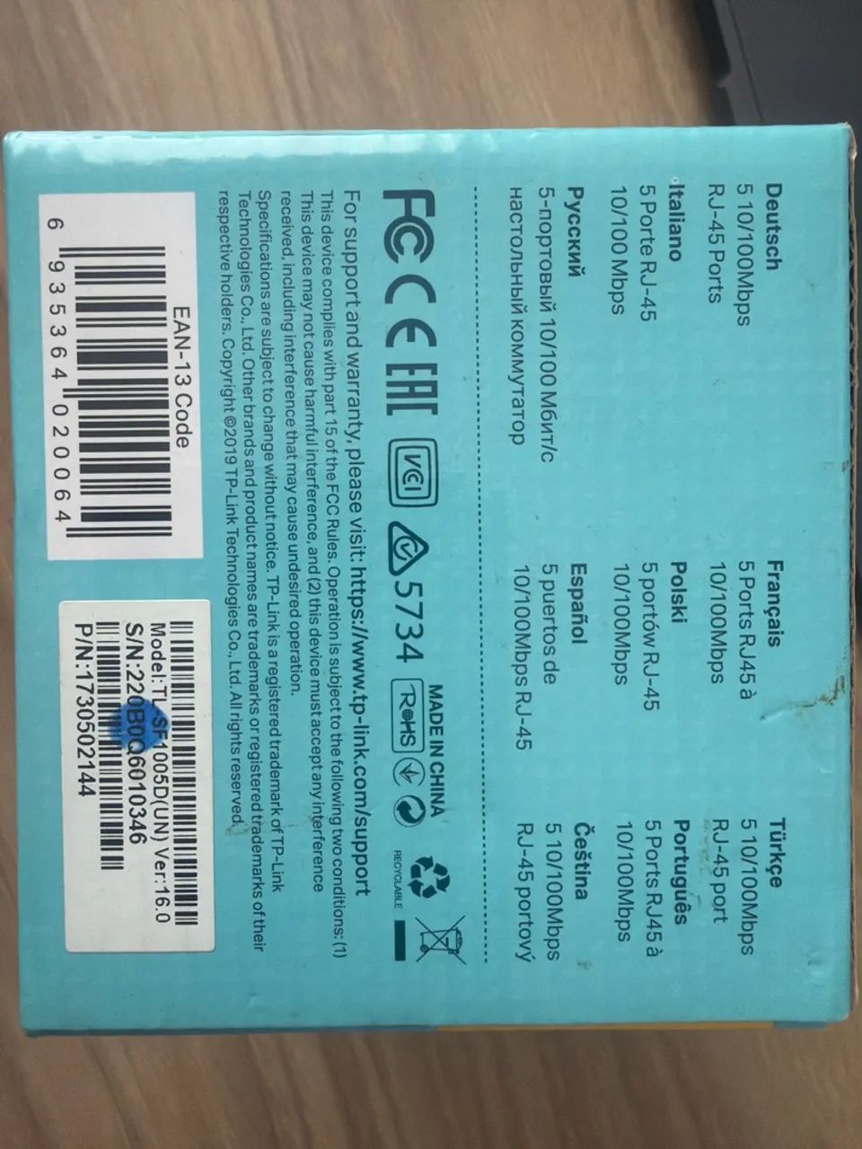 Switch TP-Link TL-SF1005D - 5 Portas  - Foto 4