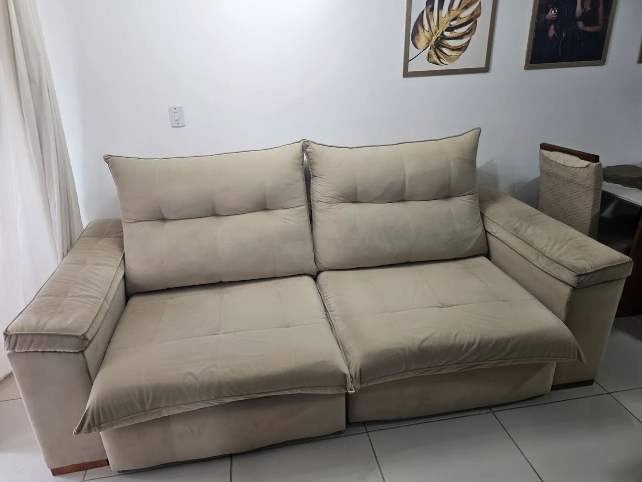 Sofá retrátil novo 1,15 cump 2.60