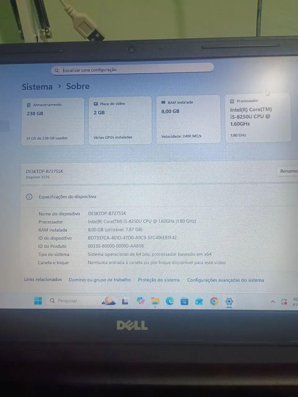 Notebook Dell Inspiron 3576 com placa de vídeo dedicada  - Foto 4
