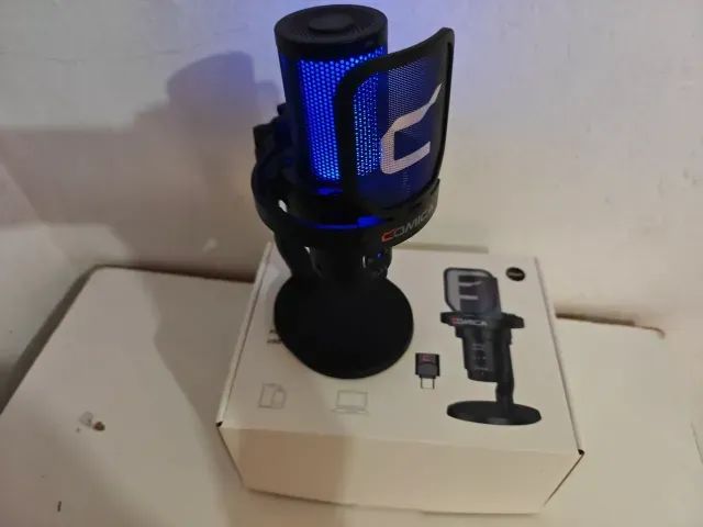Microfone Comica Uni Pro USB sem fio microfone condensador RGB - Foto 3