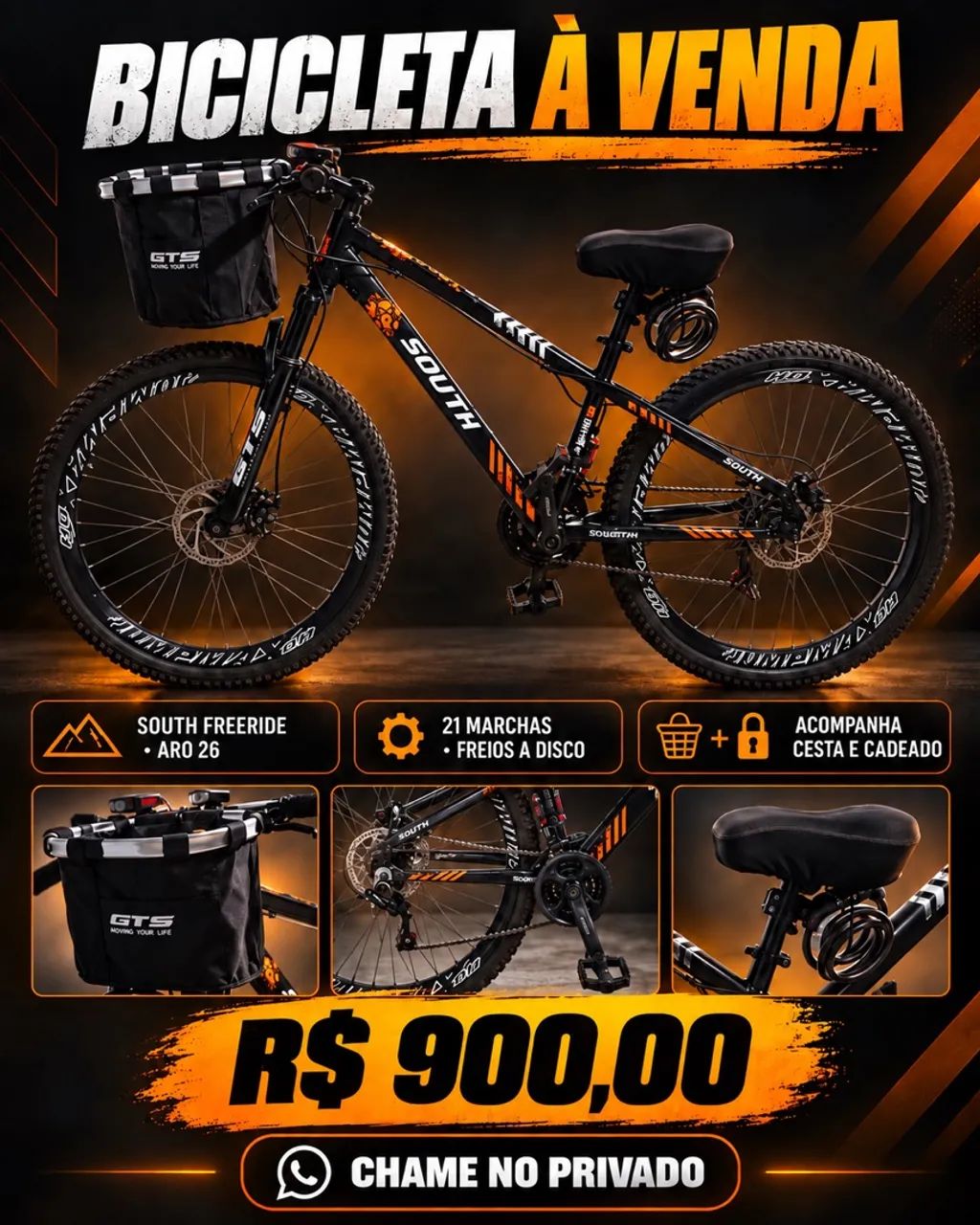 ? Bicicleta South Freeride aro 26 à venda!