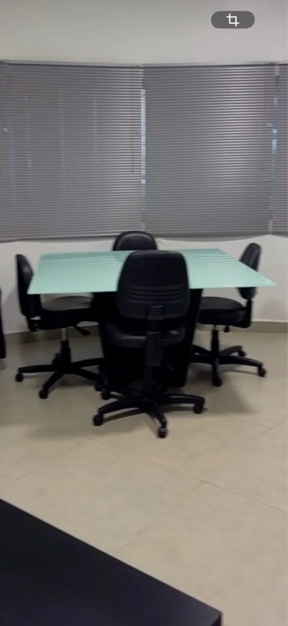 Cadeiras escritório giratórias para mesa de reunião - 4 unidades 