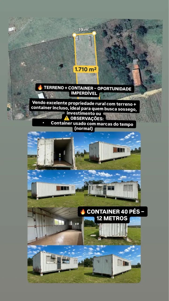 TERRENO + CONTAINER - OPORTUNIDADE IMPERDÍVEL - Foto 5