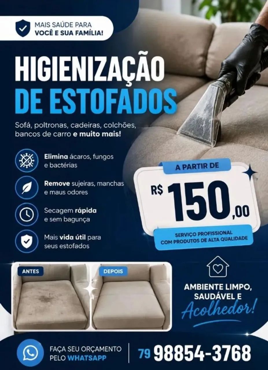 Higienização de estofados 