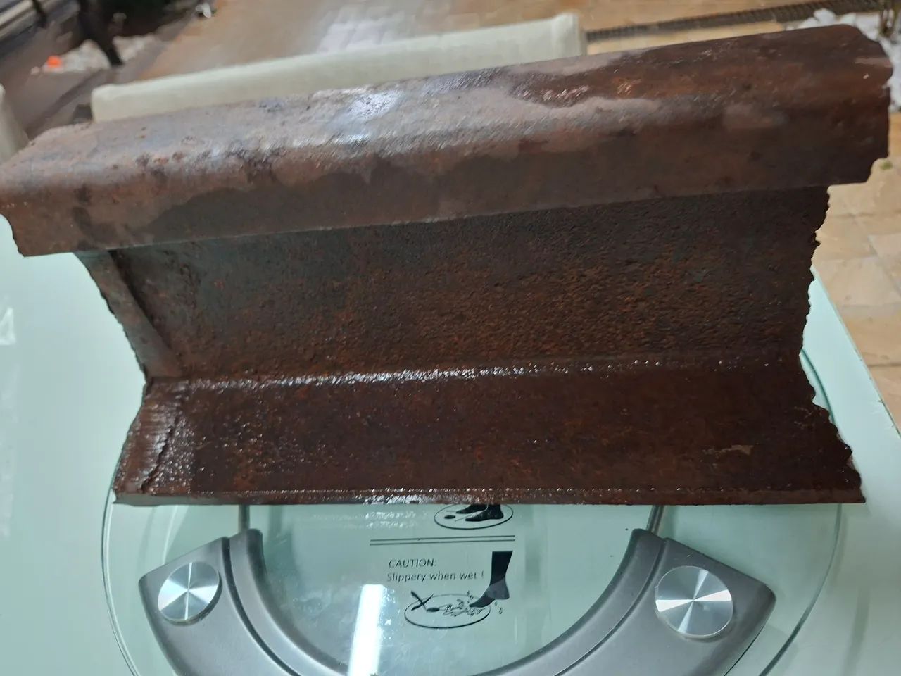 Trilho de trem verdadeiro 14cm de base 30cm de comprimento  - Foto 4