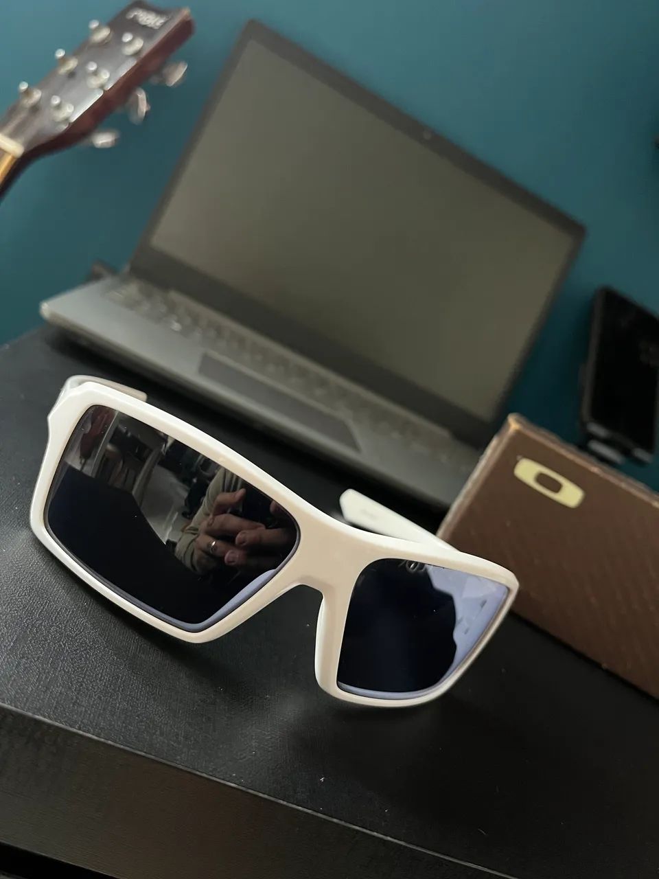 Oakley eyepatch white com lentes grey  - Foto 4