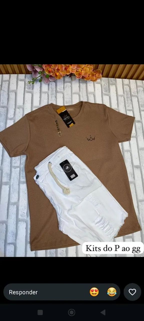 kit camisa e short disponivel do p ao gg - Foto 3