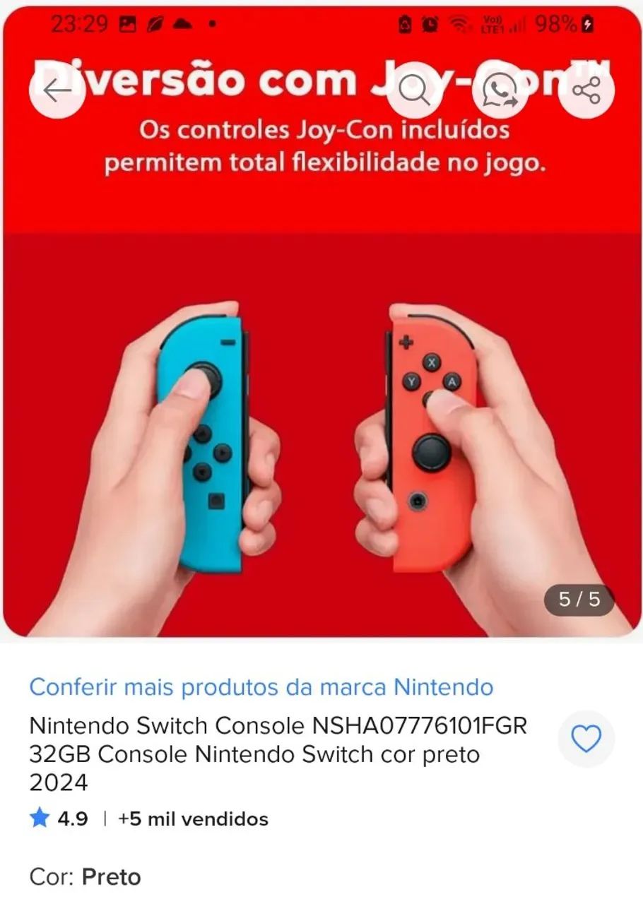 Vende-se nintendo switch  - Foto 5