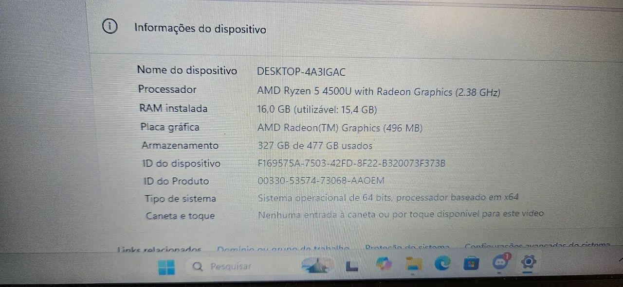 Notebook ryzen 4500U 16GB - Foto 3