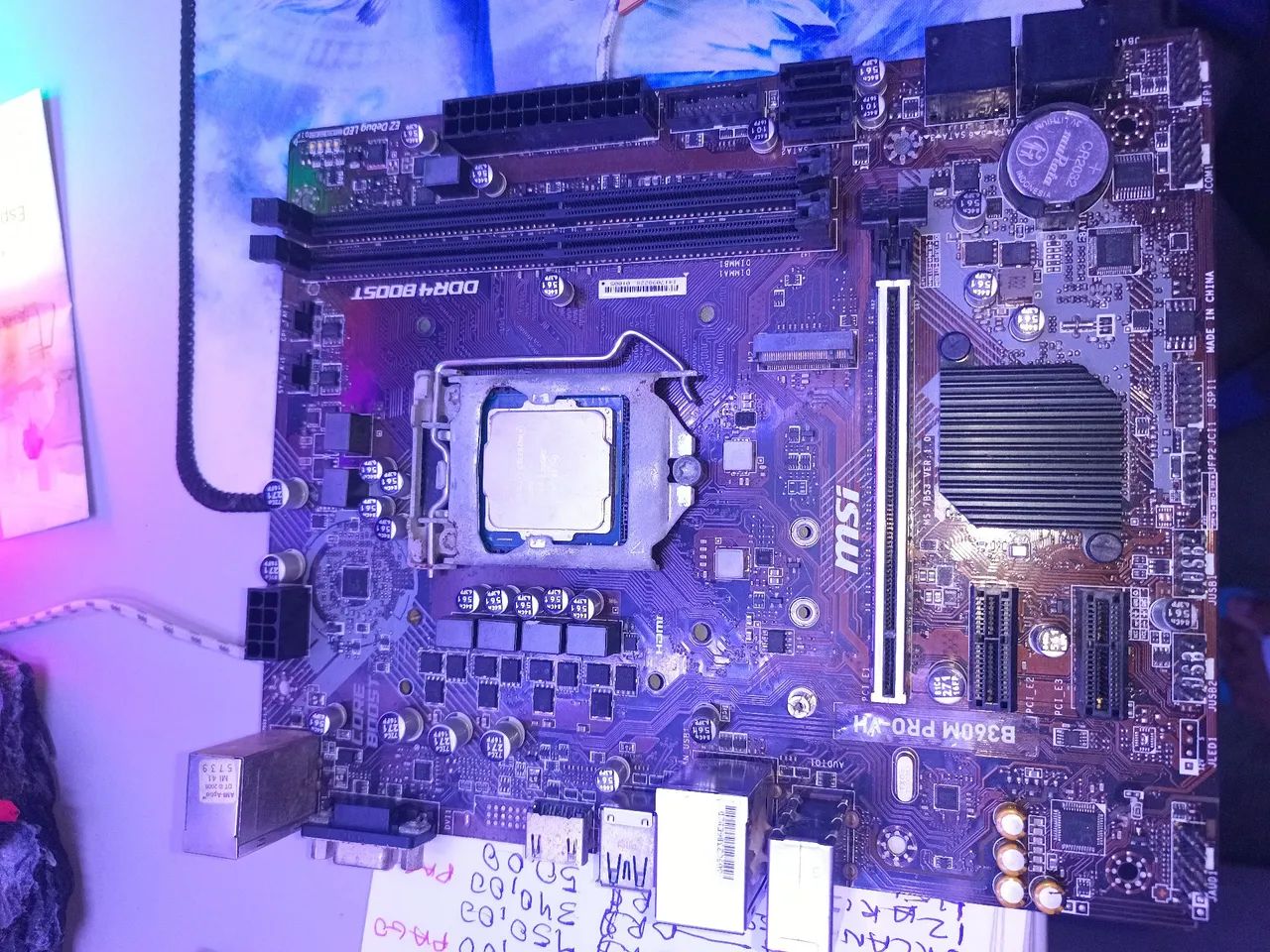Placa mãe Core i5 geração 9 MSI co slote para SSD M2 nvme DDR 4 