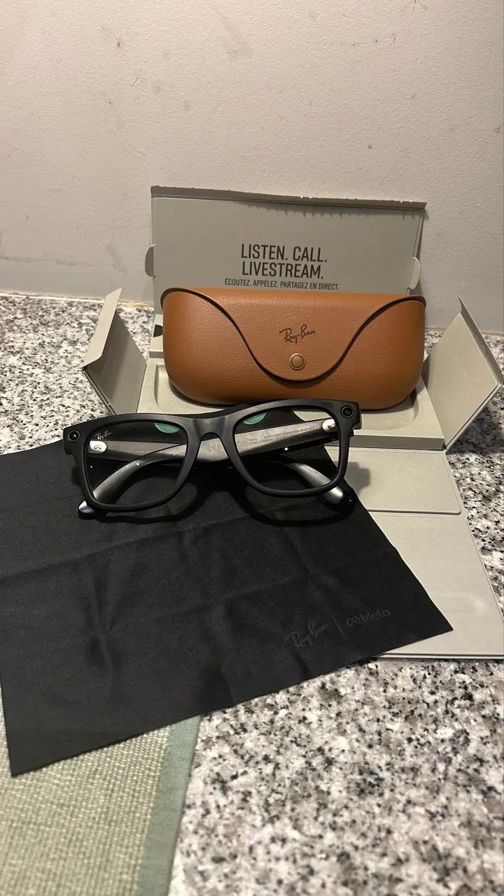 Ray-Ban Meta Wayfarer Gen 1 TRANSITIONS - Completo e Impecável