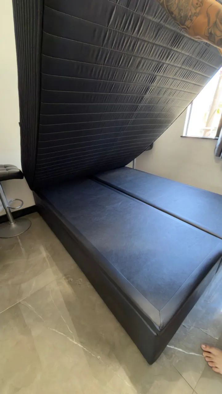 Base Baú Sommier Cori Black - Cama QUEEN - Foto 3