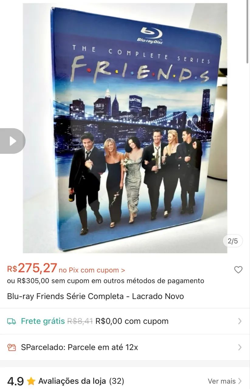 Leia - Blu-ray Friends Série Completa Lacrado