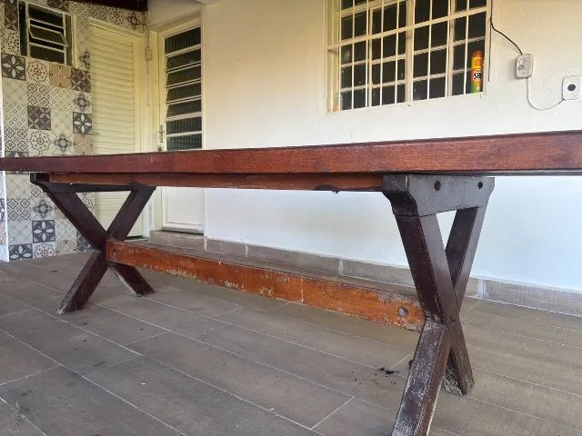 Mesa de madeira maciça Rústica   - Foto 2