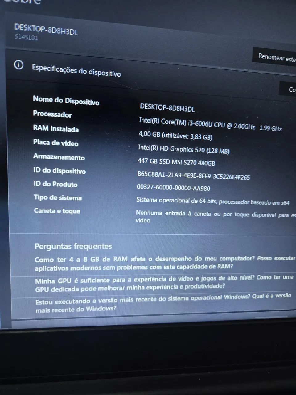 Notebook i3 ssd 480GB 14? - Foto 4