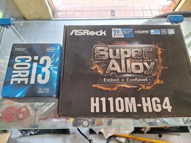 Placa Mãe Asrock e Intel I3 7100 DDR4