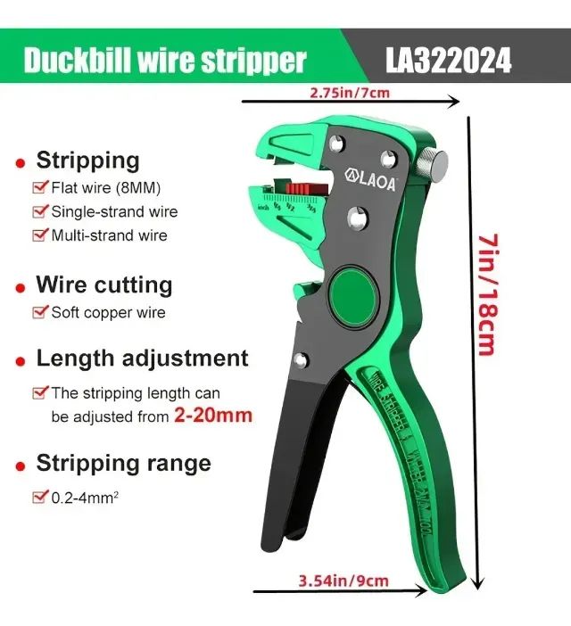 Alicate Decapador Manual LAOA Ajustável 0,2 a 4,0 mm² - Profissional - Foto 3