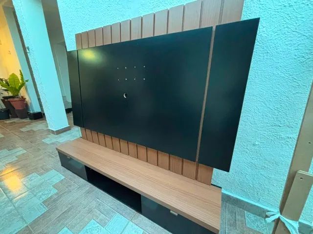 Rack/Painel de TV com prateleira de vidro - Foto 3