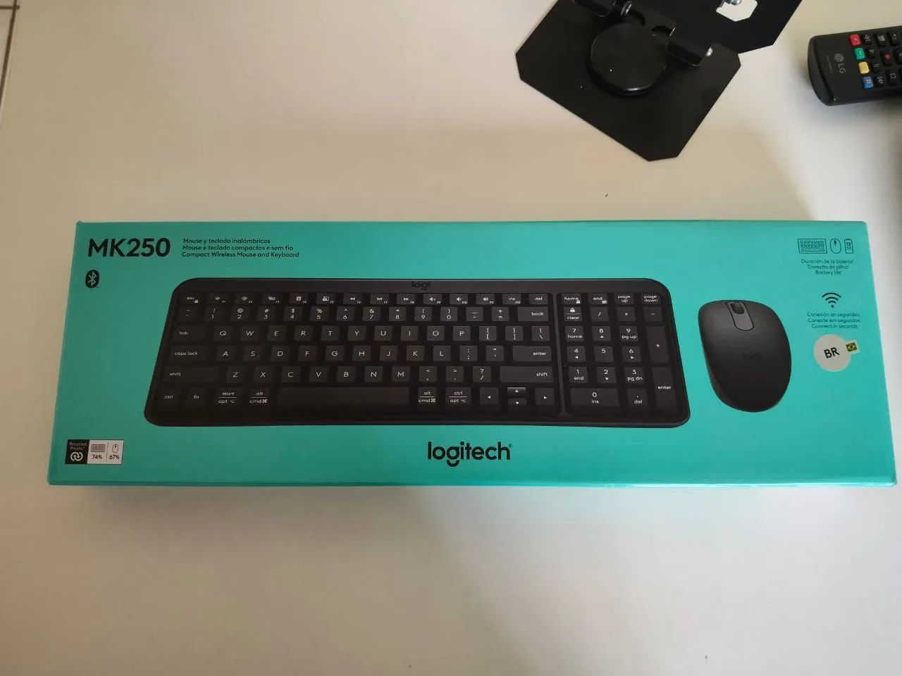 Kit teclado e mouse sem fio Logitech MK250 - Foto 2
