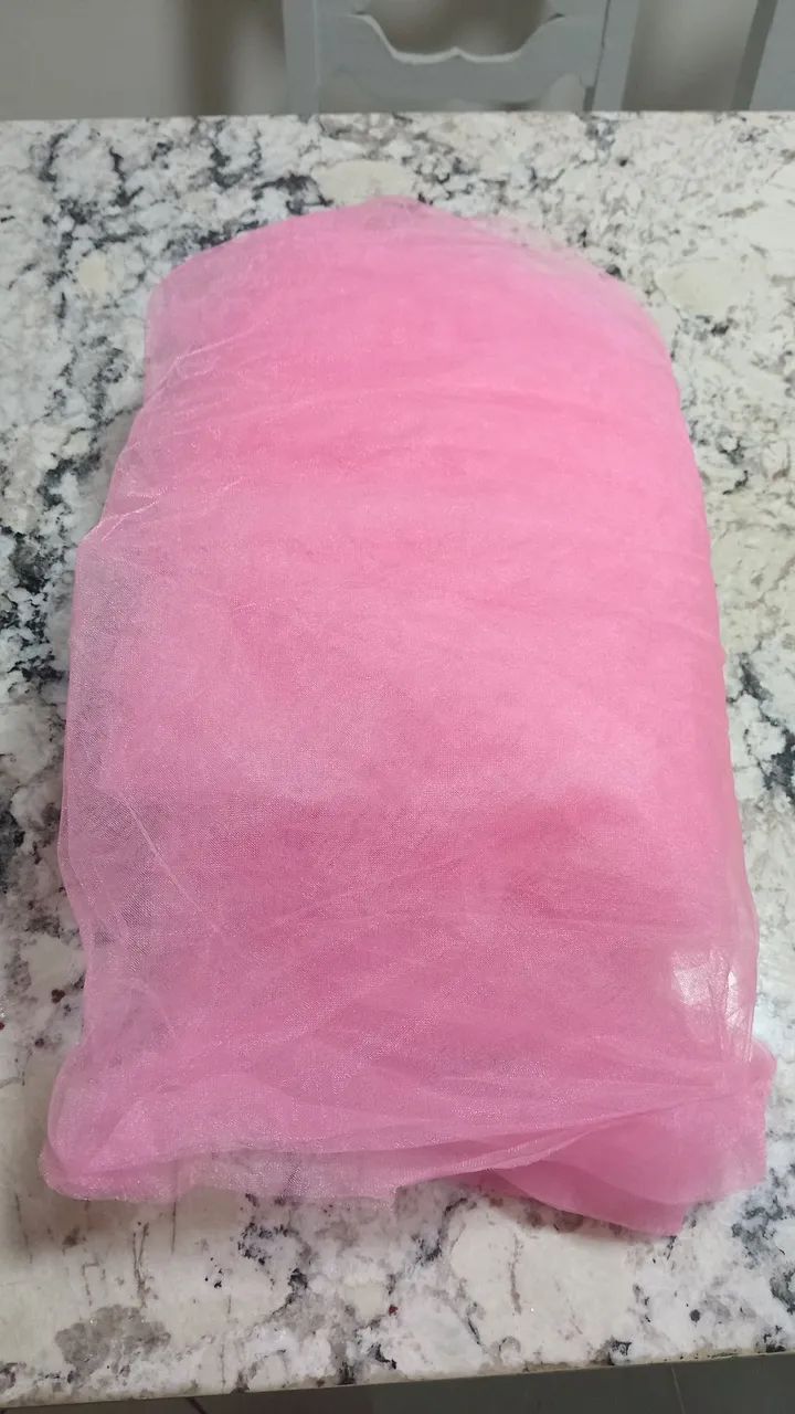 Tecido tule rosa 