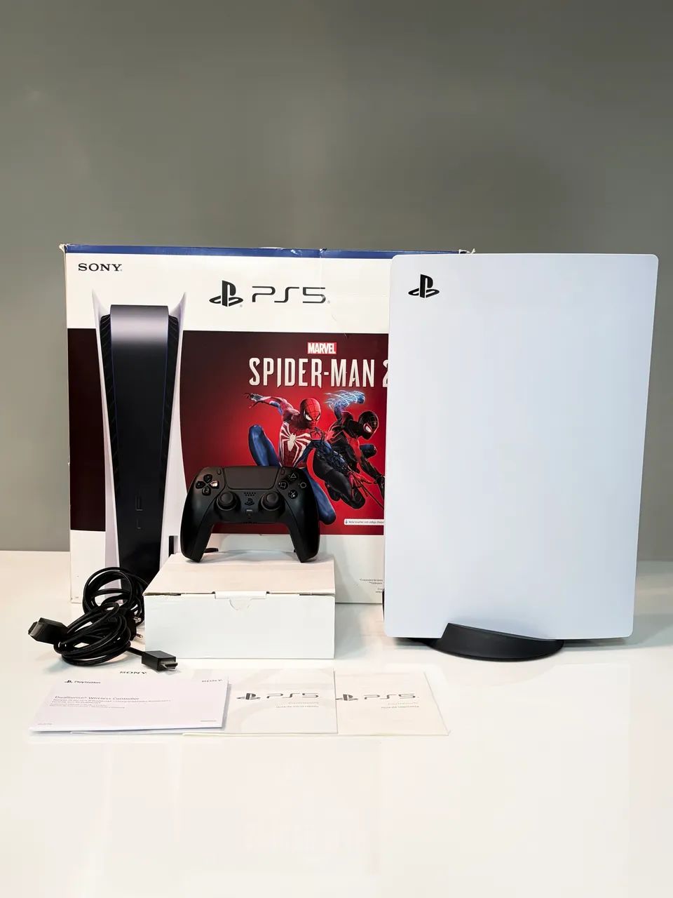 Playstation 5 com leitor  + Controle, Caixa e Cabos 
