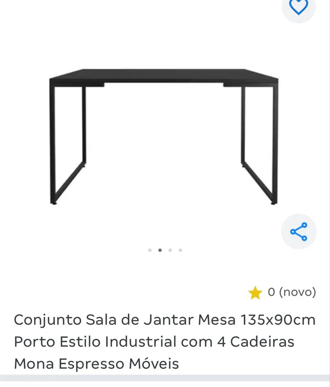 MESA PRETA ESTILO INDUSTRIAL - Foto 2