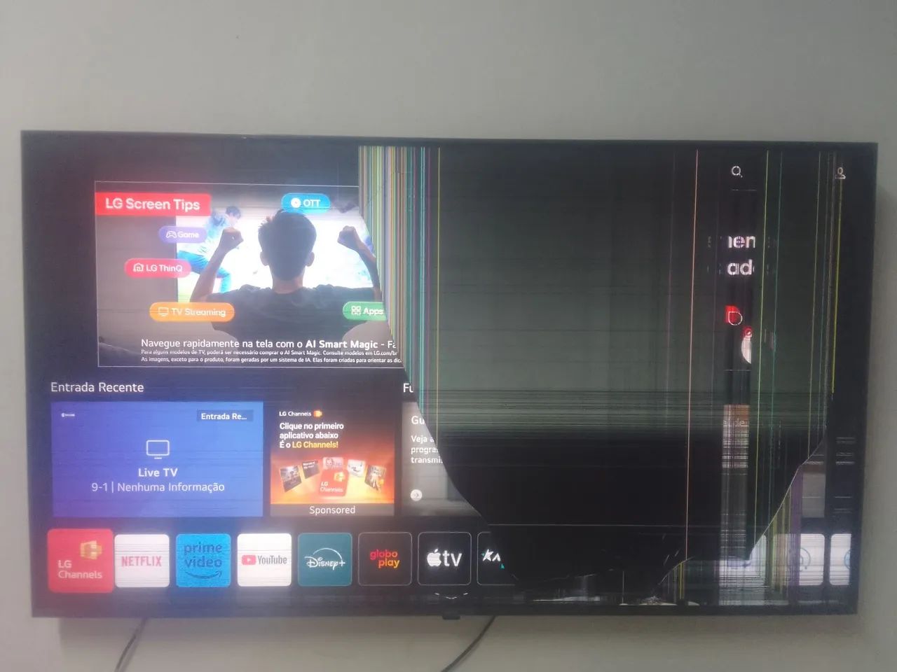 Tv lg 50 polegadas com defeito na tela  - Foto 3