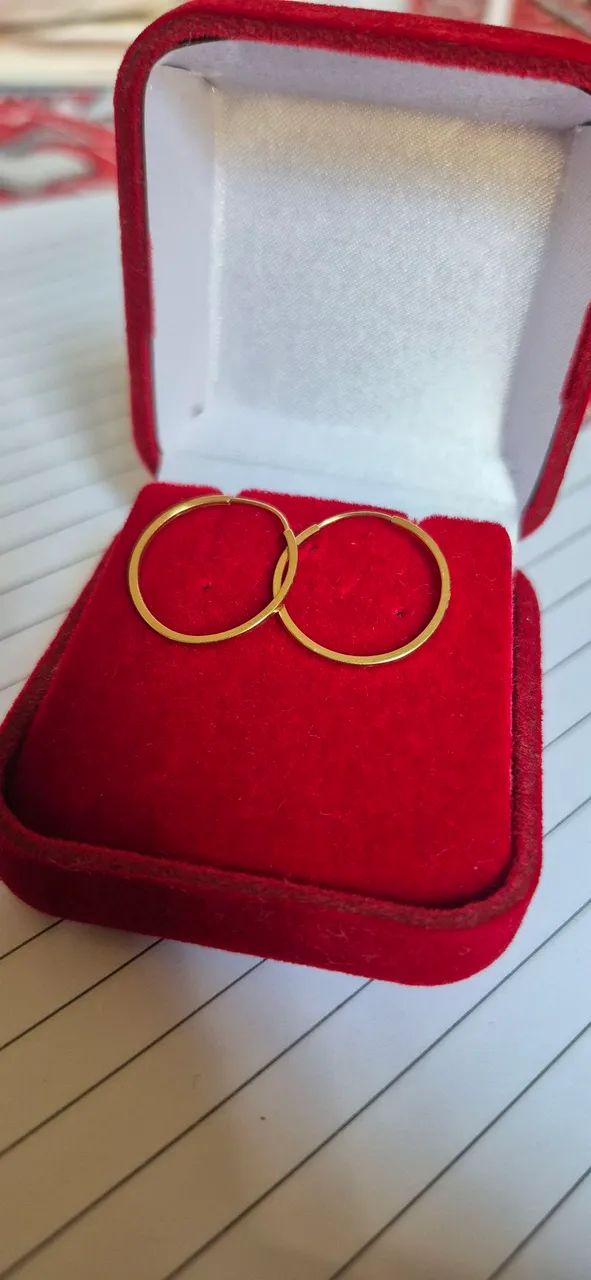 Argola ouro 18k