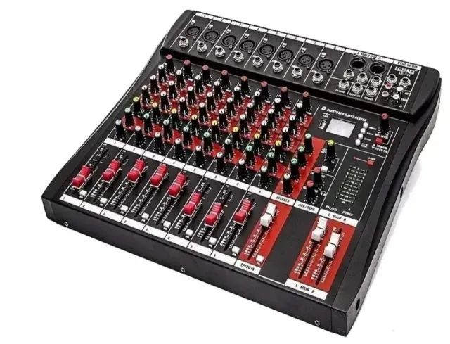Mesa De Som 8 Canais Com Usb E Bluetooth Le 711