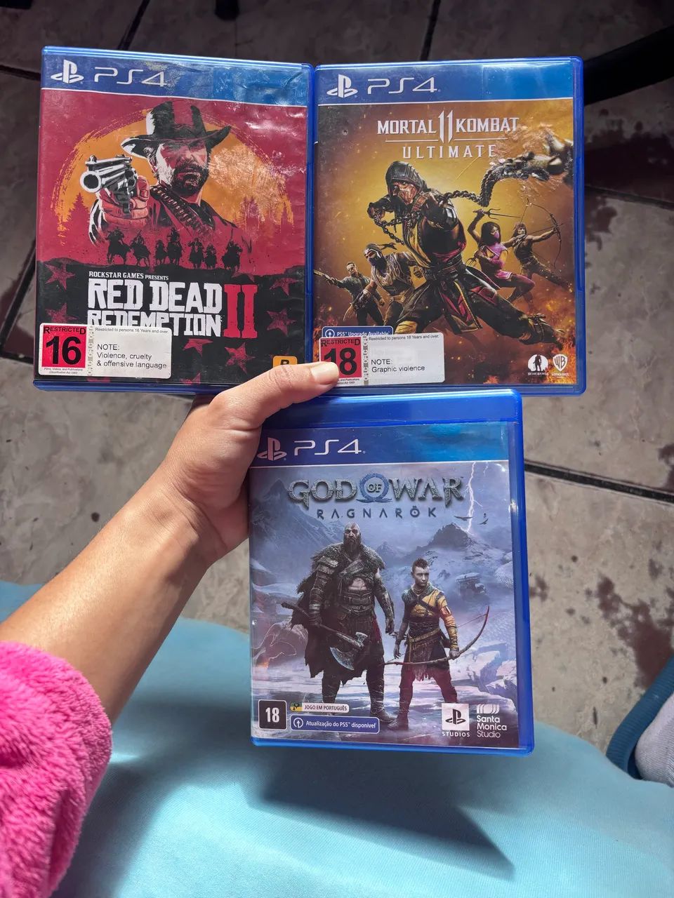 Jogos PS4 CD - REDDEAD/Ragnarok/MortalKombat