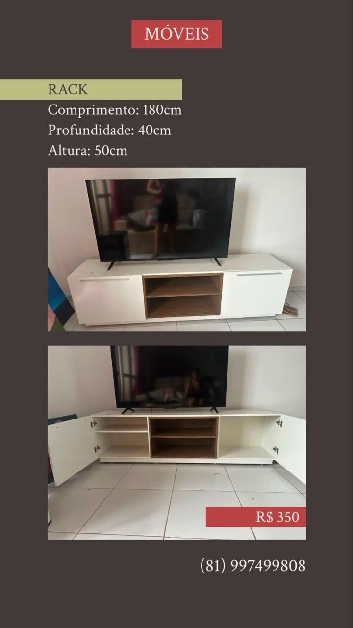 Rack para sala branco  - Foto 4