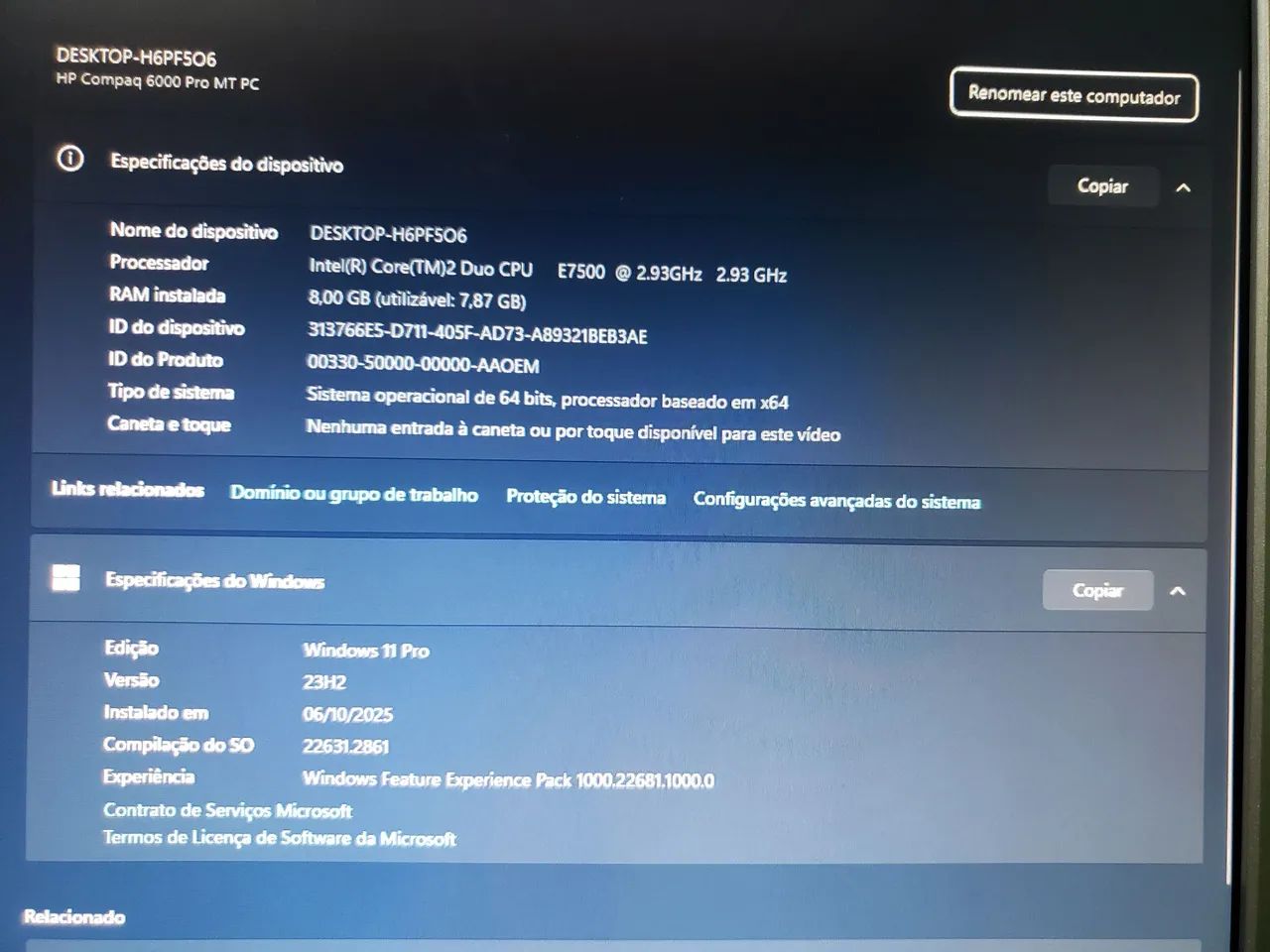 PC Computador HP Desktop Completo, Pronto para uso - Foto 2