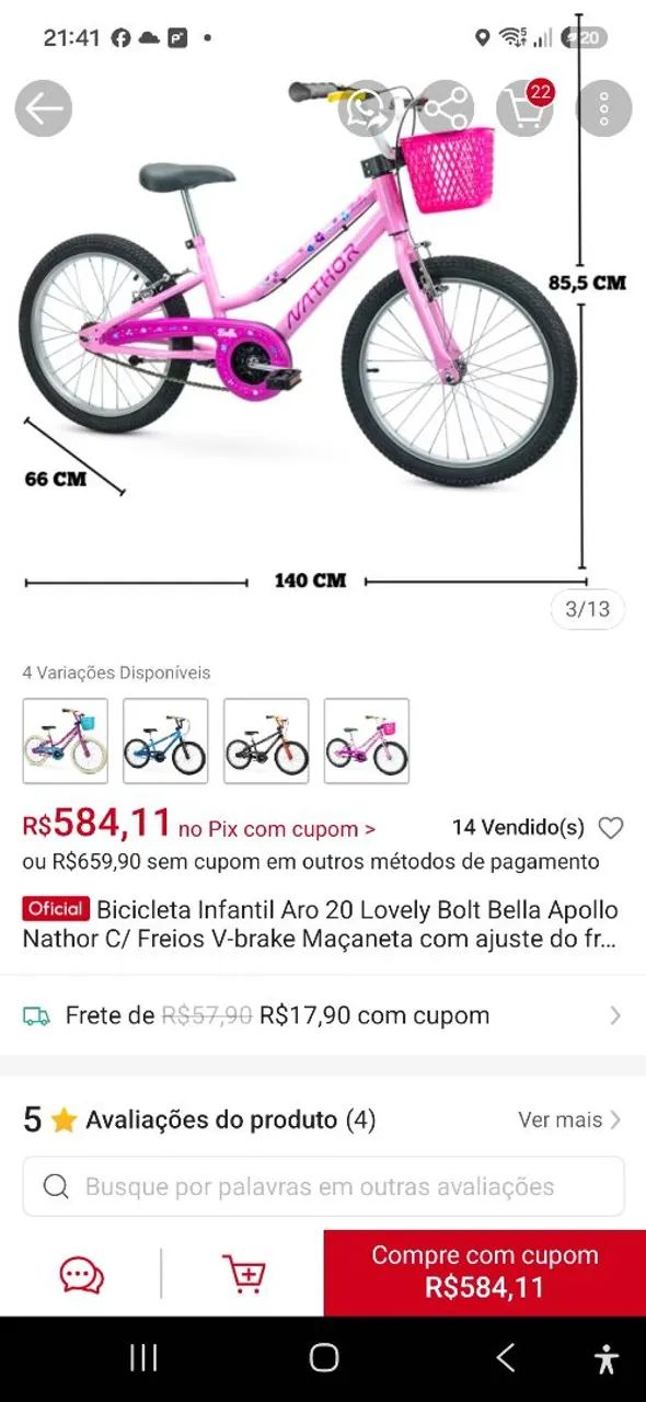 ABAIXOU !!! Bicicleta Nathor aro 20 - Foto 3