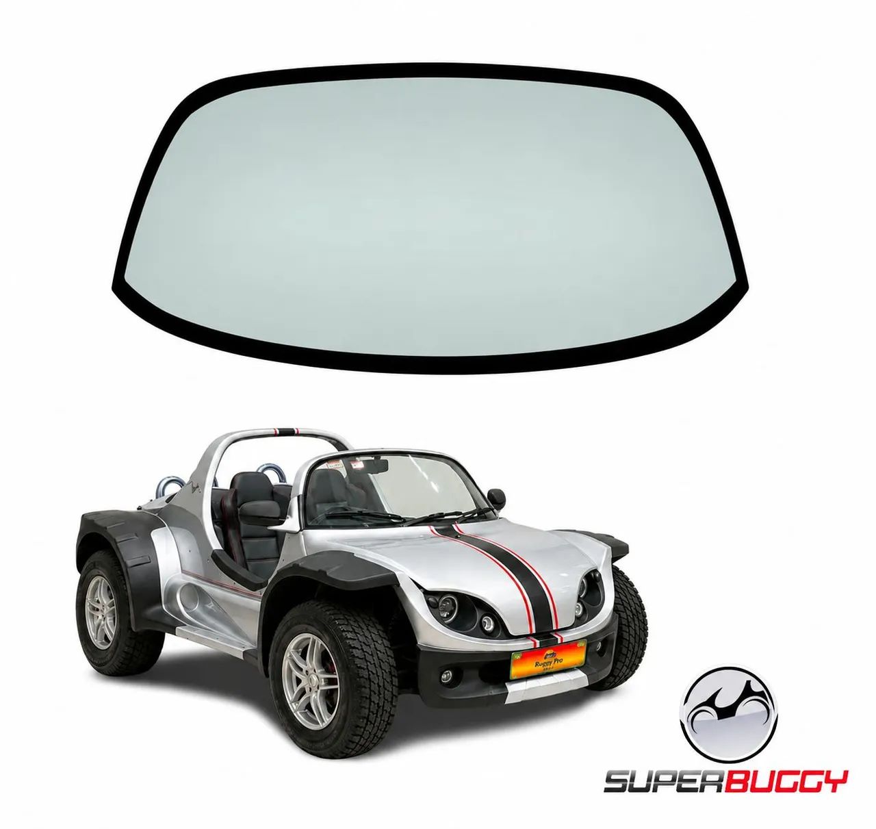 Parabrisa dianteiro Buggy modelo Way marcas BRM - Super Buggy Wake - Thor ( Fanavid ) - Foto 3