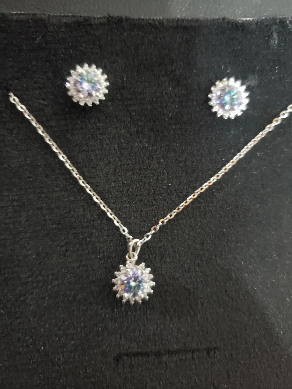 Conjunto prata 925 com moissanite  - Foto 2