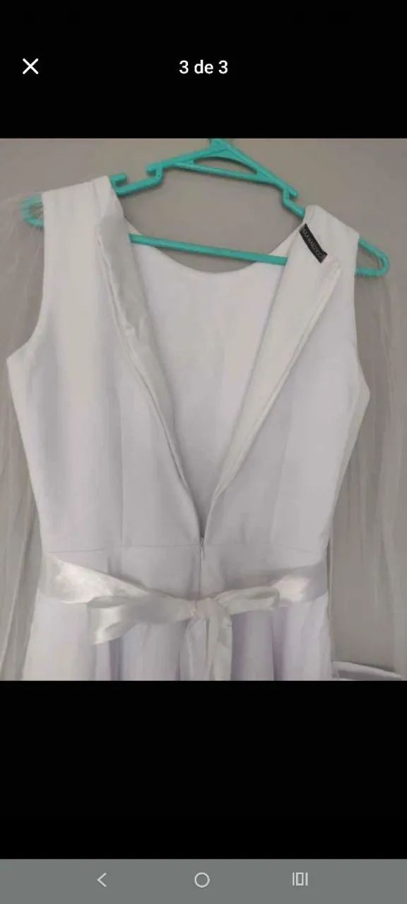 Vestido festa branco - Foto 3