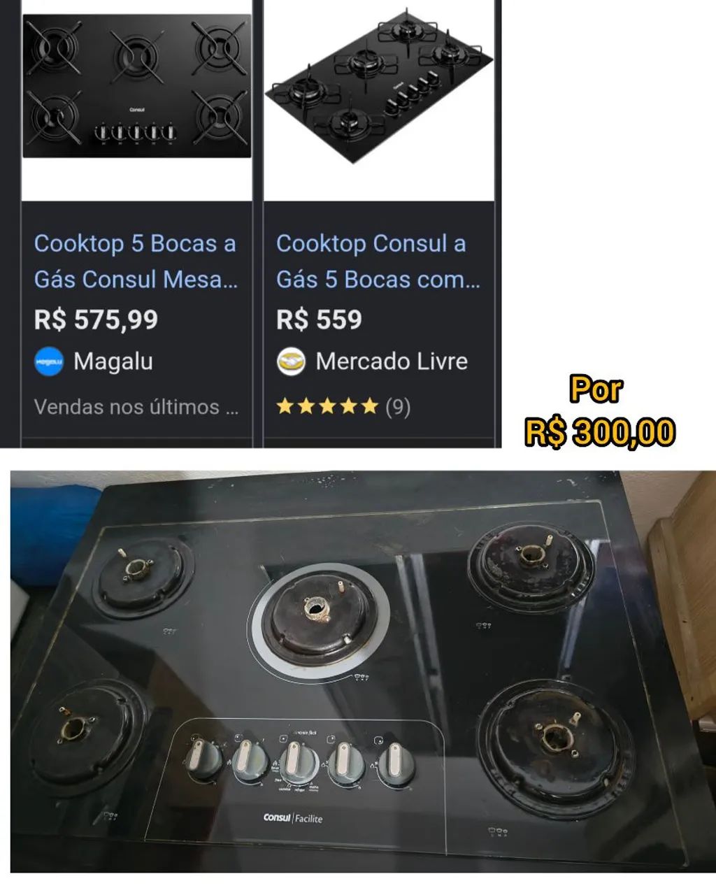 Fogão Cooktop consul